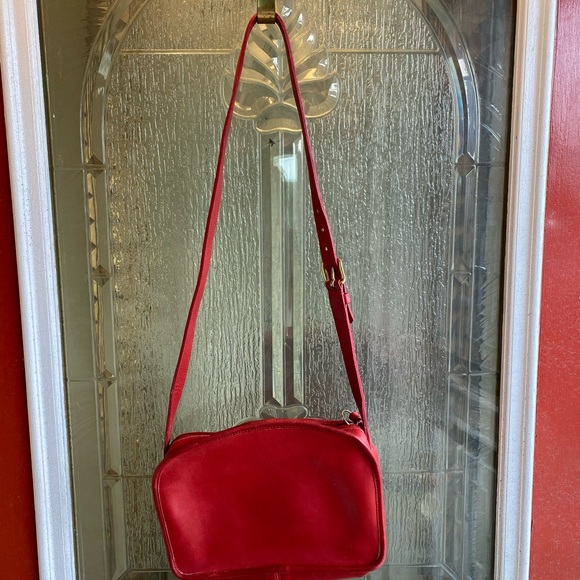 Coach Blazer Red Leather Cross Body Bag - Picture 1 of 7